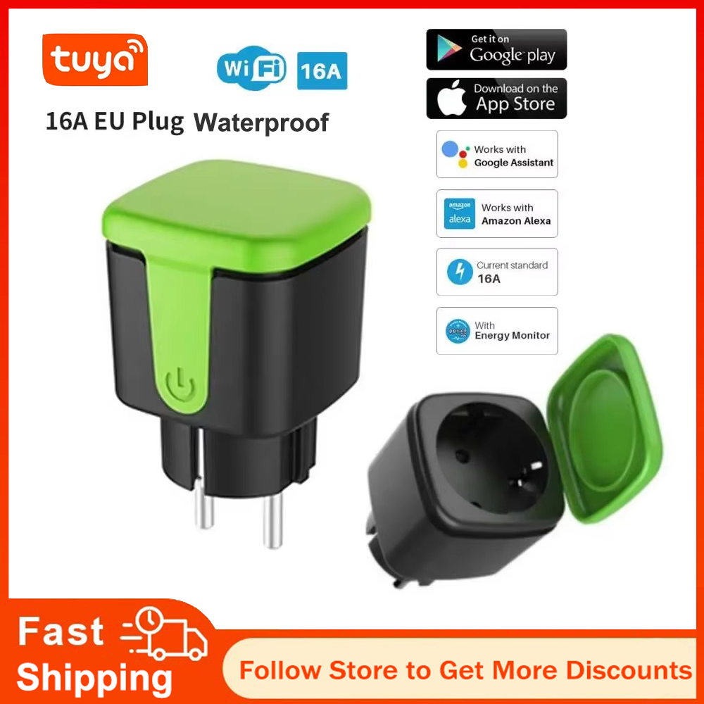 Wifi Smart Plug - 투야 EU 16A WiFi 스마트 방수