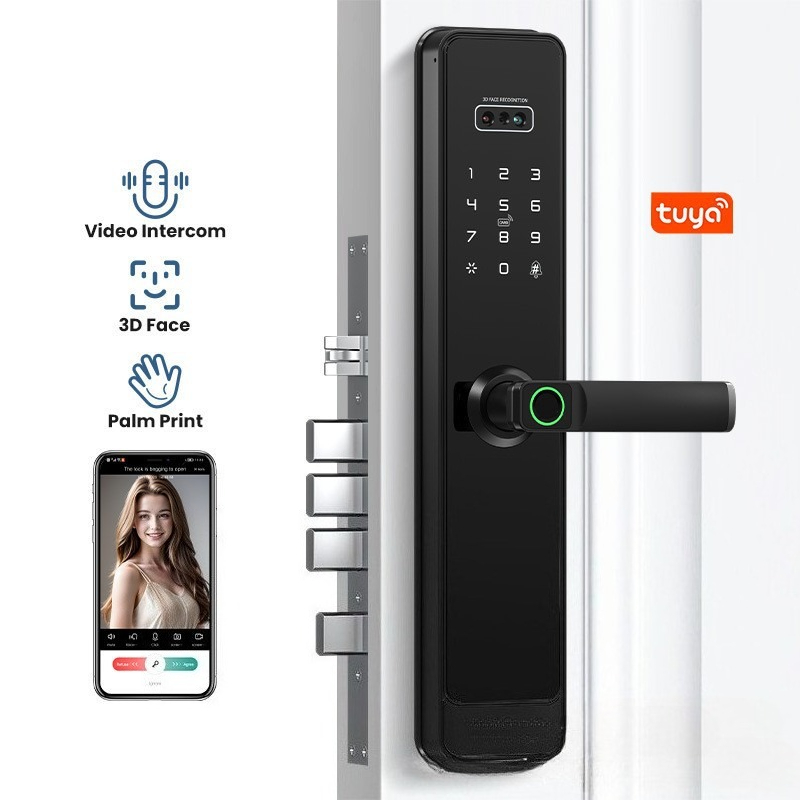Smart Door Lock Wifi - EGFirtor 반자동Tuya 지문 비밀번호 잠금 장치