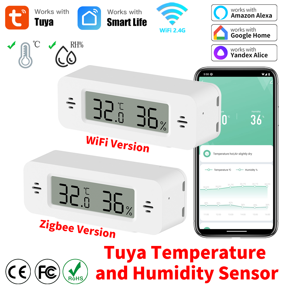 Tuya WiFi/Zigbee 온도 습도 센서 스마트  - Smart Home Automation Kit 리뷰 및 가격