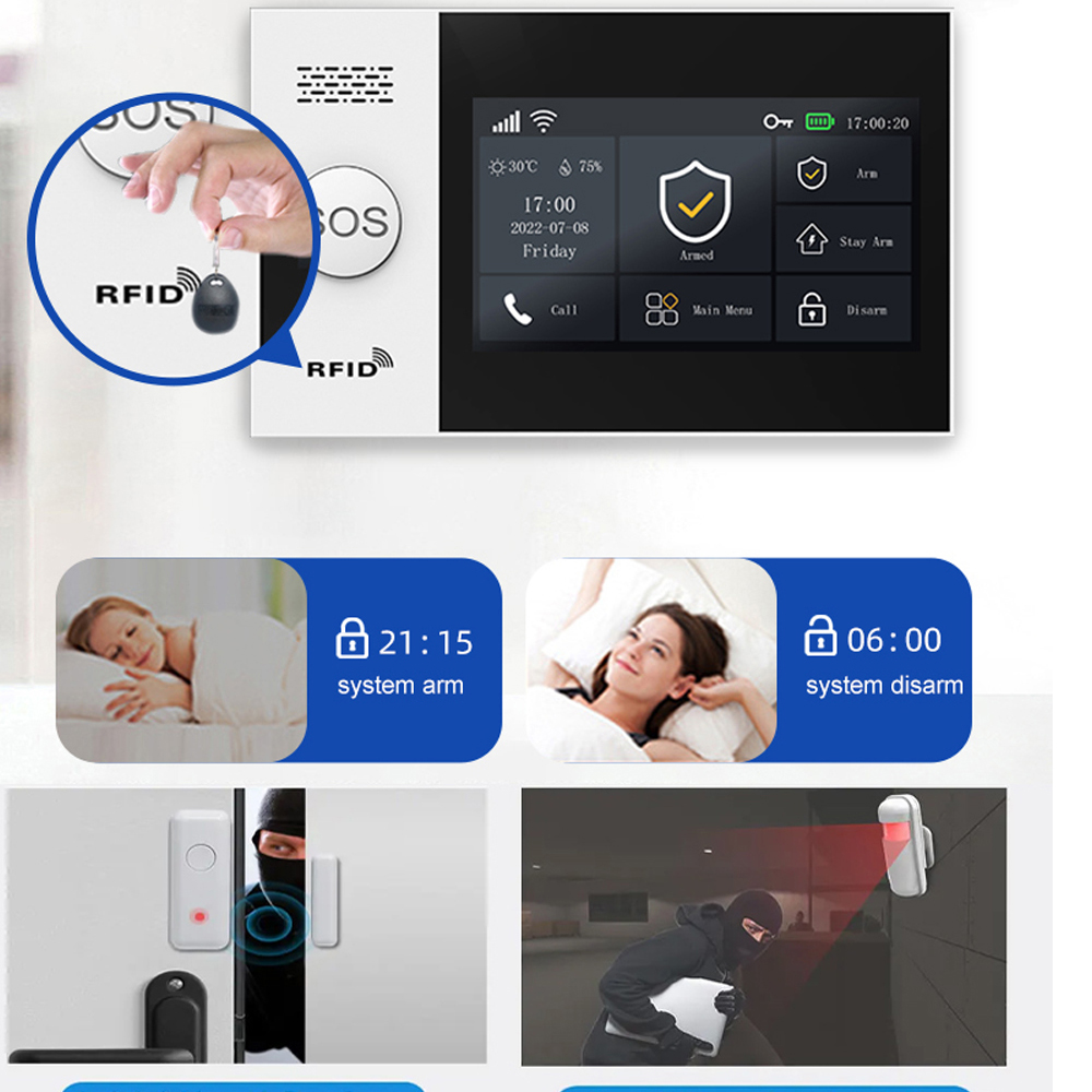 PGST 4G Tuya 스마트 홈 경보 시스템, WiF - Smart Home Automation Kit 리뷰 및 가격